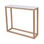 Harlow Console Table Oak-white Marble Top