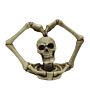 Gothic Skull Decoration - Skull And Skeleton Arms Heart