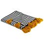 Blanket Black And White Polyester And Acrylic Blend 130 X 170 Cm Decorative Striped Double-sided Pattern