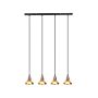 Hanging Lamp Brass Metal Iron Base Shades 4 Light Point Home Accessories Illumination Living Room Dining