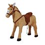 Homcom Childrens Plush Rocking Pony W/sound-beige