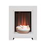 Adam Monet Fireplace Suite In Pure White With Electric Fire, 23 Inch