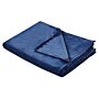 Weighted Blanket Cover Navy Blue Polyester Fabric 135 X 200 Cm Solid Pattern