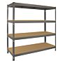 Monster Racking Q-rax Heavy Duty Storage Shelving, 160cm W, 60cm D, Grey