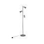 Floor Lamp 3 Lights Grey Concrete 165 Cm