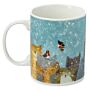 Jan Pashley Christmas Cats Porcelain Mug