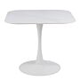 Malta Ceramic Square Dining Table In White