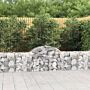 Vidaxl Arched Gabion Baskets 7 Pcs 200x30x60/80 Cm Galvanised Iron