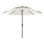 Market Garden Parasol Light Beige Fabric Steel Pole ⌀ 285 Cm Modern Octagonal Outdoor Umbrella Crank Mechanism Uv Resistant