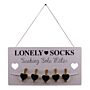 Hanging Lonely Sock Plaque 40x21cm