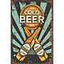 Vintage Metal Sign - Cold Beer