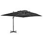 Vidaxl Cantilever Umbrella With Aluminium Pole 400x300 Cm Anthracite