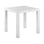 Garden Dining Table White Synthetic Material 80 X 80 Cm 4 Seater Square