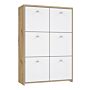 Best Chest Storage Cabinet With 6 Doors In Artisan Oak/white