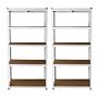 2 X White Racking Units 90 X 40 X 180cm