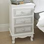 Brittany 3 Drawer Bedside White And Grey