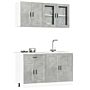 Vidaxl 4 Piece Kitchen Cabinet Set Kalmar Concrete Grey Engineered Wood