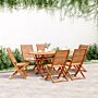 Vidaxl Folding Garden Chairs 6 Pcs 51x66x95 Cm Solid Wood Acacia