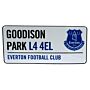 Everton Fc White Street Sign