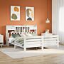 Vidaxl Bookcase Bed Without Mattress White 200x200 Cm Solid Wood Pine