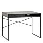 Seaford 1 Drawer Office Desk In Ash Black