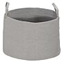 Homcom 88l Cotton Rope Laundry Basket, With Handles - Grey