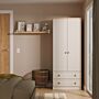 Norfolk Double 2 Drawer Wardrobe In Kashmir Ash & Bardolino Oak