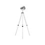 Floor Lamp White Metal 143 Cm Spotlight Cylindrical Shade Tripod