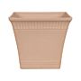 Plant Pot Planter Solid Peach Pink Stone Mixture Square 34 X 34 Cm Outdoor Resistances All-weather