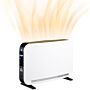 Homcom Electric Heater, 2180w Portable Convector Heater With 24h Timer, Overheat Protection, Adjustable Temperature For Home, White