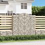 Vidaxl Arched Gabion Baskets 3 Pcs 200x50x200/220 Cm Galvanised Iron