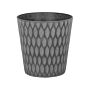 Plant Pot Planter Dark Grey Fibre Clay Outdoor Resistances 36 X 36 Cm All-weather