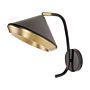 Wall Lamp Black Copper Metal 20 X 30 X 28 Cm Spotlight Cone Shade Indoor