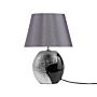 Table Lamp Silver Ceramic 42h Cm Decorative Base Transitional Beliani