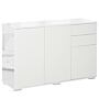 Homcom High Gloss Sideboard, Side Cabinet, Push-open Design With 2 Drawer, White