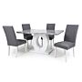 Neptune Medium & 4 Randall Silver Grey Dining Set