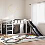 Vidaxl Bunk Bed Without Mattress With Slide White And Black 80x200 Cm