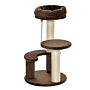 Pawhut 65 Cm Cat Tree Cat Scratching Post Kitty Scratcher Kitten Activity Center Scratching Post Playhouse 2 Perch W/hanging Sisal Rope Brown