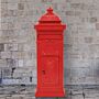 Vidaxl Pillar Letterbox Aluminium Vintage Style Rustproof Red