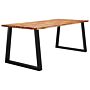 Vidaxl Dining Table With Live Edge 200x90x75 Cm Solid Wood Acacia