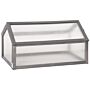 Outsunny Wooden Cold Frame Greenhouse Garden Polycarbonate Grow House With Openable Top For Flowers, Vegetables, Plants, 90 X 52 X 50cm, Grey