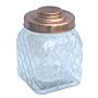 Copper Lidded Square Glass Jar