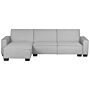 Corner Sofa Bed Grey Fabric Upholstered 3 Seater Right Hand L-shaped Bed