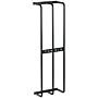 Homcom Towel Rail Wall Mounted, Metal Towel Rack Holds Up To 6 Large Size (160 X 100cm) Rolled Towels, 3 Bar Towel Storage For Bathroom, 21 X 12 X 74cm, Black