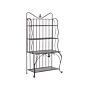 Plant Shelf Metal Black Outdoor Indoor Garden Retro 4 Shelves Freestanding Garden Storage