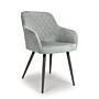 Marina Brushed Velvet Grey Dining Chair