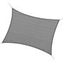 Outsunny 5 X 4m Sun Shade Sail Rectangle Canopy Outdoor Sunscreen Awning With Mounting Ropes, Uv Protection, Charcoal Grey