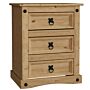 Corona 3 Drawer Bedside Chest