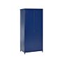 Home Office Storage Cabinet Navy Blue Steel 2 Doors 4 Shelves