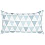 Outdoor Cushion Blue And White 40 X 70 Cm Geometric Triangle Pattern Garden Pillow